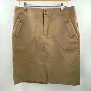 Worthington Women's‎ Size 12 Skirt Double Pocket Taupe Beige Straight Pencil